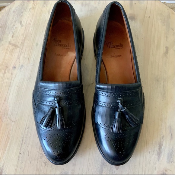 Allen Edmonds Black Kilti Tassel Loafer, Sz 10 D - Picture 1 of 6